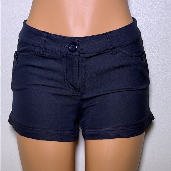 Pants - Navy Blue Low-Rise Mini Shorts | Size medium - Waist 14.5”